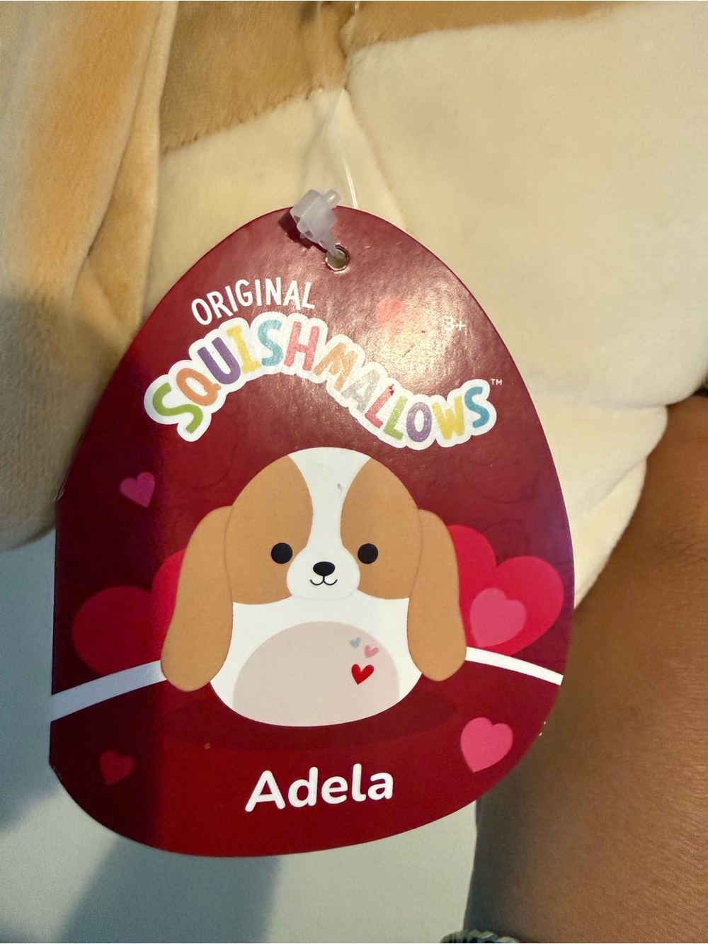 Squishmallows Adela Dog 8” Valentine’s Plush NWT Hearts Original Tag - Picture 2 of 4
